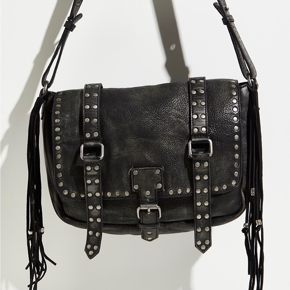 We The Free Free People Studded Messenger Bag Purse